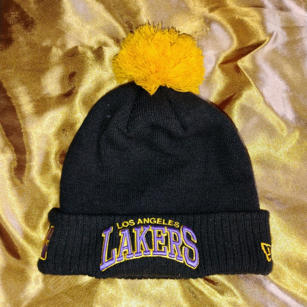 Los Angeles Lakers Kids Beanie - Black and Yellow